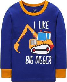 img 2 attached to 🎅 Christmas Excavator Toddler Pyjamas for Boys' Sleepwear & Robes