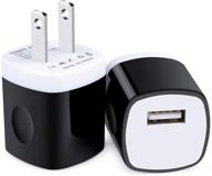 двухвходное зарядное устройство с одним портом: кубик usb-адаптера 5в/1а для iphone, samsung galaxy, note, ipad и android-телефонов. логотип