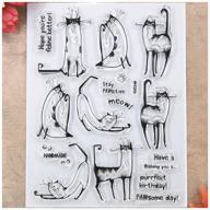 🐱 kwan crafts cat handmade birthday clear stamps: perfect for card making, decoration, and diy scrapbooking logo