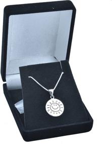 img 1 attached to 🌞 SILVERCLOSEOUT Sterling Silver 'You are My Sunshine, My Only Sunshine' Necklace (18" Chain Included) - A Shimmering Delight!