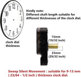 img 2 attached to ⏰ 12888 Quartz Wall Clock Movement Repair Kit - Silent Sweep Mechanism, 13mm Maximum Dial Thickness, 23mm Total Shaft Length - Black Hand