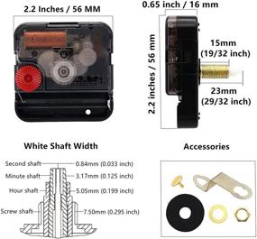 img 3 attached to ⏰ 12888 Quartz Wall Clock Movement Repair Kit - Silent Sweep Mechanism, 13mm Maximum Dial Thickness, 23mm Total Shaft Length - Black Hand