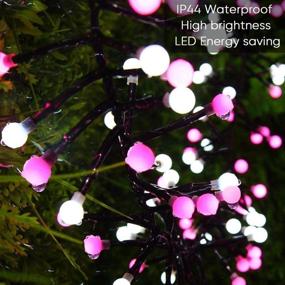 img 3 attached to 🎆 Quntis Christmas Firecracker Fairy String Lights - 13FT 400 LEDs - Outdoor/Indoor Valentines Cluster Twinkle Lights - Linkable Xmas Decor Lights 8 Modes - Pink White - Ideal for Wedding Party Window Yard Tree