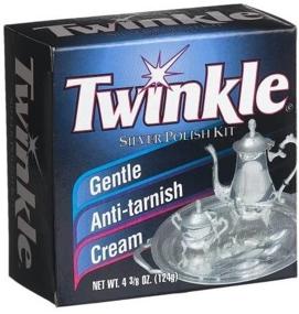 img 2 attached to ✨ Twinkle Silver Polish Kit: Gentle Anti-Tarnish Cream (4.38 oz). Pack of 2 for Effective Silver Care