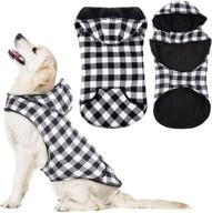 🐶 idepet dog winter coat: stylish plaid clothes for cold weather, warm hoodies with pocket for small to xxl dogs logo