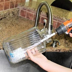 img 2 attached to Efficiently Clean Bottles, Mugs, Pots & 🧼 More with RotoScrub Bottle Brush - Drill Accessory