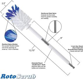 img 3 attached to Efficiently Clean Bottles, Mugs, Pots & 🧼 More with RotoScrub Bottle Brush - Drill Accessory