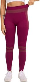 img 2 attached to 🩲 Dequanna Women's High Waist Seamless Leggings: Enhance Gym, Running, Yoga with Butt Lift & Tummy Control