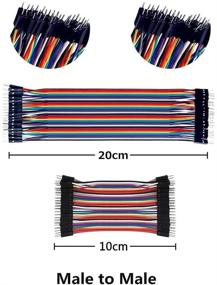 img 1 attached to 🔌 IZOKEE 240 штук проводов-джамперов 10см и 20см для безпаяной платы, разъемов мужчина-женщина, мужчина-мужчина, женщина-женщина для проектов Arduino (наборы по 3 штуки длиной 10см и 20см)