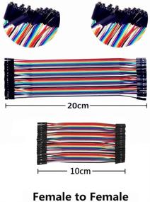 img 3 attached to 🔌 IZOKEE 240 штук проводов-джамперов 10см и 20см для безпаяной платы, разъемов мужчина-женщина, мужчина-мужчина, женщина-женщина для проектов Arduino (наборы по 3 штуки длиной 10см и 20см)