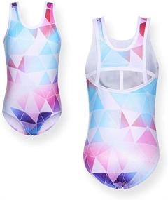 img 4 attached to TFJH E Girls' Sparkle Gymnastics Leotards - Athletic One-Piece Activewear