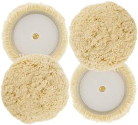 img 4 attached to 🧽 Premium TCP Global 6" 100% Wool Hook & Loop Buffing Pad - Pack of 2 for Compound Cutting & Polishing