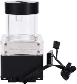 img 2 attached to 💦 Powerful 800L/H Water Cooling Pump Tank with 4 Meters Pump Head & LED Indicator - Efficient CPU Cooling System (12cm-Black)