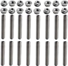 img 4 attached to 🔩 Dewhel 16pcs stainless steel exhaust manifold stud kit for Ford 4.6 &amp; 5.4 Liter V8 - fits 2 manifolds