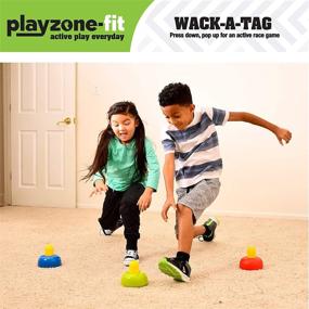 img 3 attached to Vibrant Toddlers' Playzone Fun: Playzone Fit Wack Tag for Colorful Active Kids