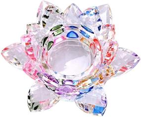 img 4 attached to 🌸 OwnMy 4.5 Inch Crystal Lotus Tealight Holder for Stunning Home Decor – Perfect for Christmas, Weddings, and Parties!