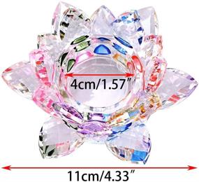 img 2 attached to 🌸 OwnMy 4.5 Inch Crystal Lotus Tealight Holder for Stunning Home Decor – Perfect for Christmas, Weddings, and Parties!