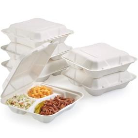 img 4 attached to 🌱 Eco-Friendly Compostable Biodegradable Disposable with 3 Compartments