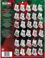 🎄 bucilla 84293 tiny stocking: counted cross stitch ornament kit for diy crafters logo