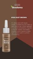 professional dust brown henna for eyebrows, browxenna #106 in vial logo