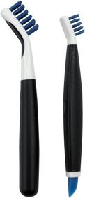 img 4 attached to 🔵 Deep Clean with Ease: OXO Good Grips Brush Set, Blue