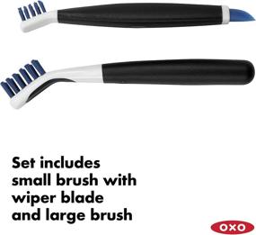 img 1 attached to 🔵 Deep Clean with Ease: OXO Good Grips Brush Set, Blue