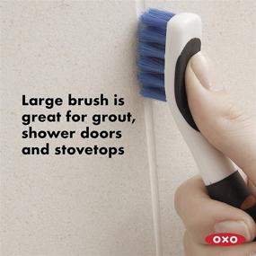 img 2 attached to 🔵 Deep Clean with Ease: OXO Good Grips Brush Set, Blue