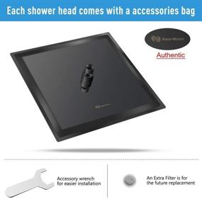 img 1 attached to 🚿 NearMoon Luxury Square Stainless Steel Rainfall Showerhead - 12 Inch, Oil Rubbed Bronze (Matte Black) - Large Rain Shower Head for Ultimate Bathing Experience