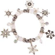 ❄️ girls' snowflake christmas bracelet by lux accessories - jewelry logo