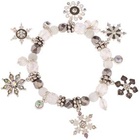 img 2 attached to ❄️ Girls' Snowflake Christmas Bracelet by Lux Accessories - Jewelry