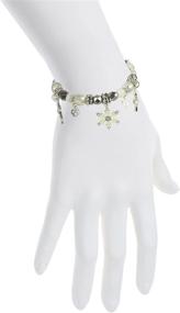 img 1 attached to ❄️ Girls' Snowflake Christmas Bracelet by Lux Accessories - Jewelry