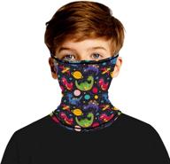 ainuno детский гетр neck: стильная маска-бандана для лица с петлями для ушей для мальчиков и девочек (возраст 3-14 лет) логотип