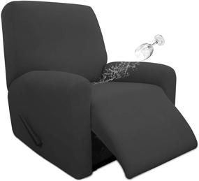 img 4 attached to 🛋️ Easy-Going 4 Pieces 100% Dual Waterproof Recliner Cover: Ultimate Protection for Kids, Pets and Furniture - Dark Gray