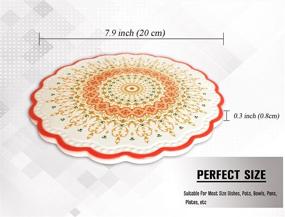 img 2 attached to 🌸 Beautiful Patterns Resistant Ceramic Trivets: Enhancing Style and Durability