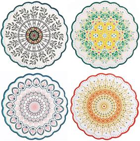 img 4 attached to 🌸 Beautiful Patterns Resistant Ceramic Trivets: Enhancing Style and Durability