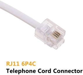 img 3 attached to Uvital 2-Pack RJ11 мужской к разъему на две женских 6P4C разветвитель конвертера кабель с RJ11 6P4C телефон стене Адаптер для стационарного телефона