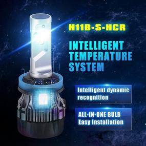 img 1 attached to 💡 ALLA Lighting S-HCR H11B LED Bulbs High, Low Beam Conversion Kits, 6000K White 10000Lms Extreme Super Bright All-in-One Plug-n-Play