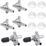 🐠 pawfly 6 pcs one-way aquarium air flow control lever valve distributor splitter pump accessories set: enhance fish tank aeration with sturdy suction cups логотип