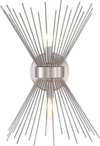 img 4 attached to 🔥 PEESIN Wall Light Fixtures: Stylish Brushed Nickel Sconce Lamp for Modern Interiors - Perfect for Bathrooms, Bedrooms, Stairwells, Fireplaces