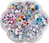 500 pieces of self-adhesive colored googly eyes for crafts - 3 designs, 7 sizes - perfect for crafting enthusiasts! logo