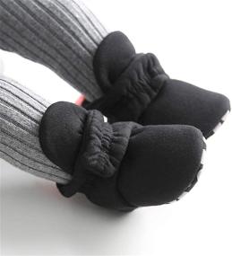 img 2 attached to KIDSUN Soft Fleece Booties for Newborn Infants - Stay On 👶 Socks, Non-Skid Winter Warm Shoes, Ideal Christmas Slippers for Baby Boys and Girls