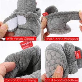 img 1 attached to KIDSUN Soft Fleece Booties for Newborn Infants - Stay On 👶 Socks, Non-Skid Winter Warm Shoes, Ideal Christmas Slippers for Baby Boys and Girls