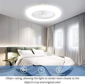 img 3 attached to Revolutionize Your Space: Sunifier Bladeless Ceiling Fan with Light and Remote Control – Low Profile Modern Ceiling Fans with Lights (White, 22 INCH)