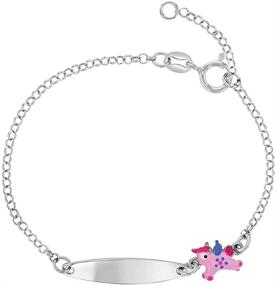 img 4 attached to Sterling Silver Enamel Unicorn Bracelet