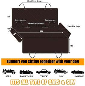 img 3 attached to Ultimate Protection: 100% Waterproof Dog Seat Cover for Car Back Seat - Nonslip & Heavy Duty Hammock with Extra Side Flaps & Seat Belt Openings - Keep Your Car Seats Clean - Fits Most Cars, Trucks & SUVs