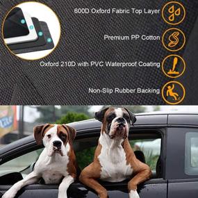 img 2 attached to Ultimate Protection: 100% Waterproof Dog Seat Cover for Car Back Seat - Nonslip & Heavy Duty Hammock with Extra Side Flaps & Seat Belt Openings - Keep Your Car Seats Clean - Fits Most Cars, Trucks & SUVs