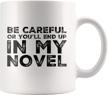 careful writer novelist sarcasm appreciation logo