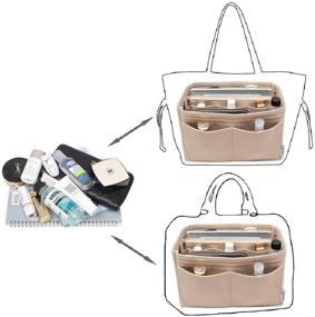 img 2 attached to 👜 Purse Organizer Insert: Bag in Bag for Speedy Neverfull & More - 5 Sizes, Beige