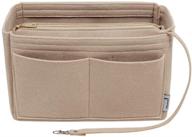 👜 purse organizer insert: bag in bag for speedy neverfull & more - 5 sizes, beige logo