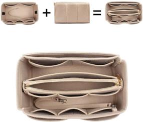 img 1 attached to 👜 Purse Organizer Insert: Bag in Bag for Speedy Neverfull & More - 5 Sizes, Beige